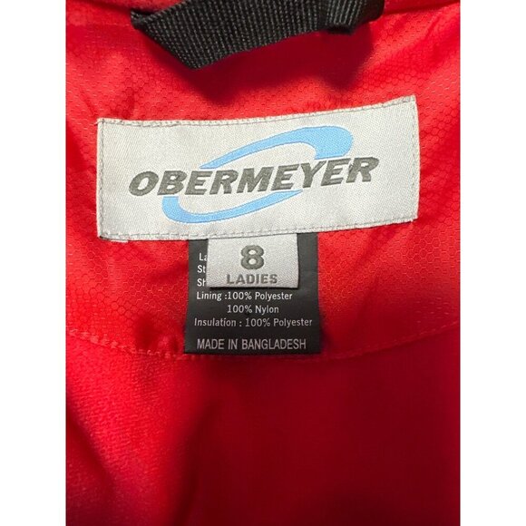 OBERMEYER  Women's Red Quilted Puffer Ski/Snow Jacket Fully Lined Size 8 - Picture 7 of 12